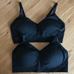 Auden Lightly Lined Seamless Nursing Bra - Bundle of 2 - size LARGE